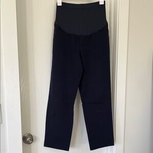 Old Navy Maternity Pixie Straight Full Panel Pants - Navy Blue